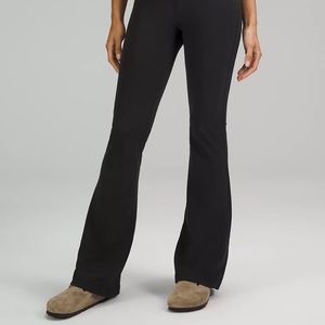 Lululemon yoga groove flare super high rise leggings, black, 6